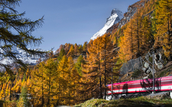Zermatt Shuttle Zug am Matterhorn