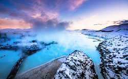 berühmte blaue Lagune in der Nähe von Reykjavik, Island