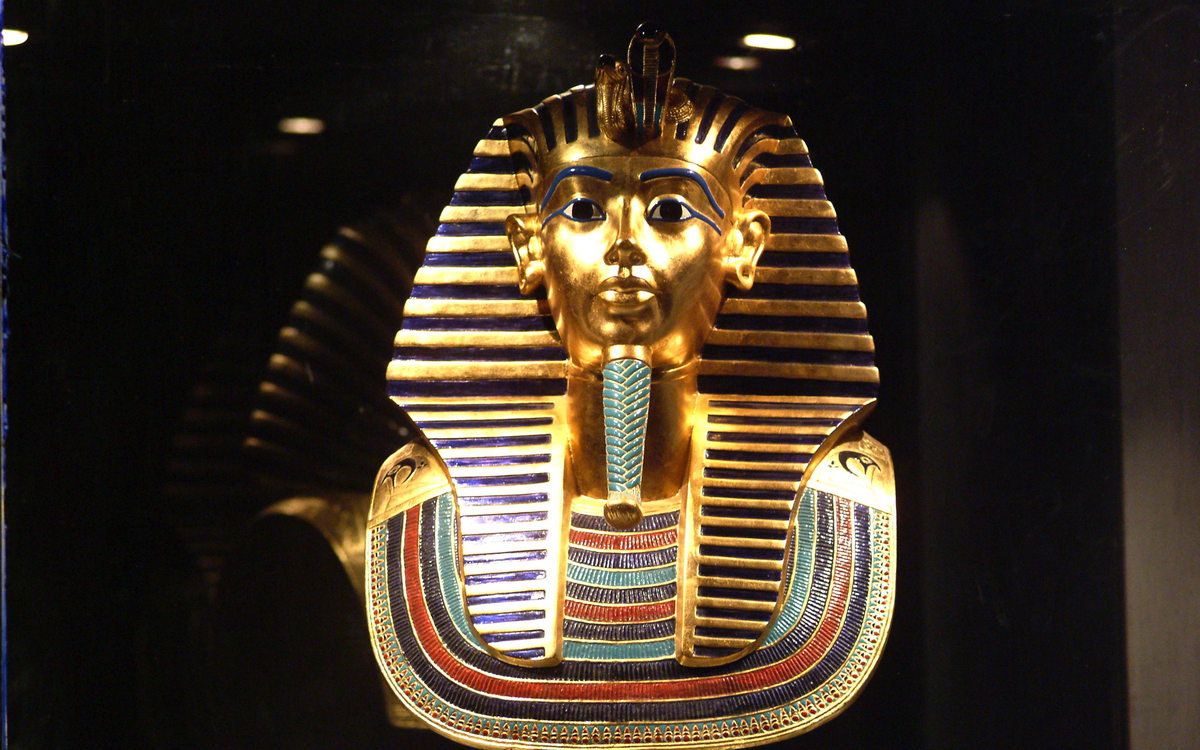 Die Totenmaske des Tutanchamun im Ägyptischen Museum Kairo