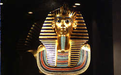 Die Totenmaske des Tutanchamun im Ägyptischen Museum Kairo