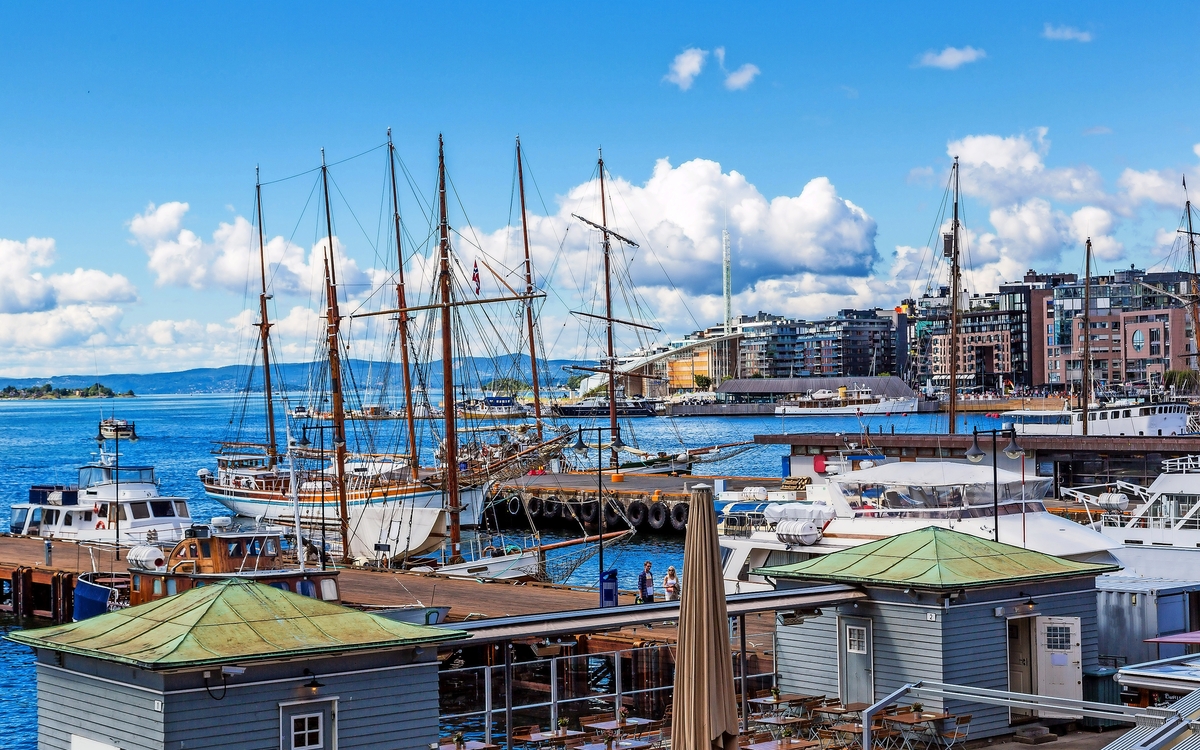 Hafen und Skyline von Oslo