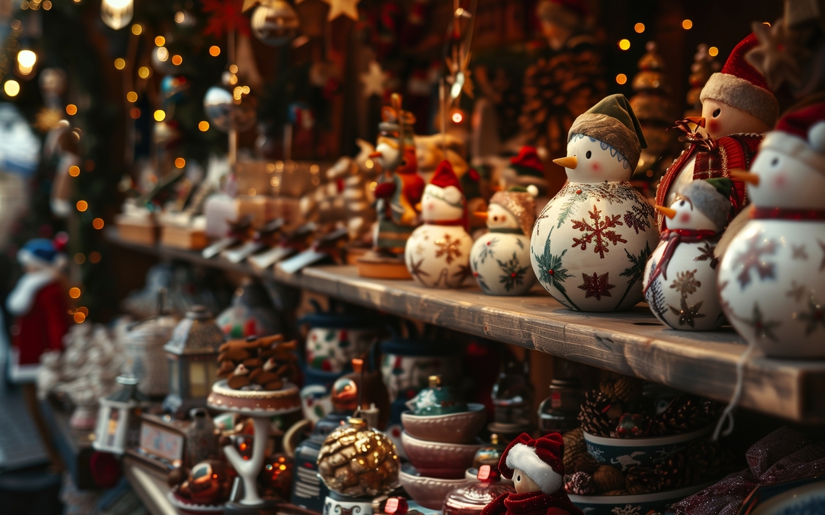Handwerksstand auf dem Weihnachtsmarkt