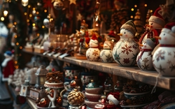 Handwerksstand auf dem Weihnachtsmarkt