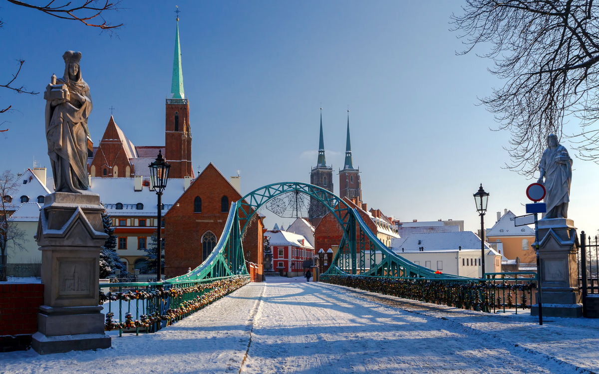 Dombrücke in Breslau, Polen 