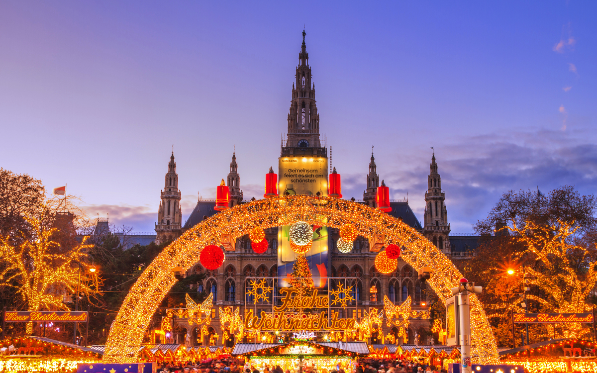 Blick auf die Wiener Weihnachtswelt