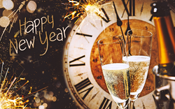 Frohes neues Jahr-Grußkarte mit Champagner