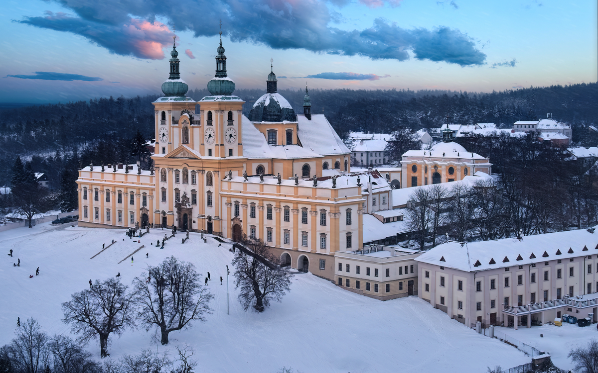 Barocke Basilika Minor Kirche der Heimsuchung der Jungfrau Maria in Svaty Kopecek in der Nähe von Olomouc