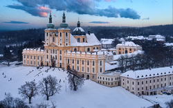 Barocke Basilika Minor Kirche der Heimsuchung der Jungfrau Maria in Svaty Kopecek in der Nähe von Olomouc