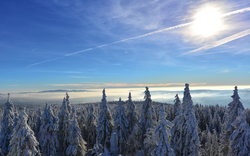 verschneite Landschaft am Ochsenkopf