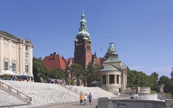 Hakenterrasse und Nationalmuseum in Stettin, Polen