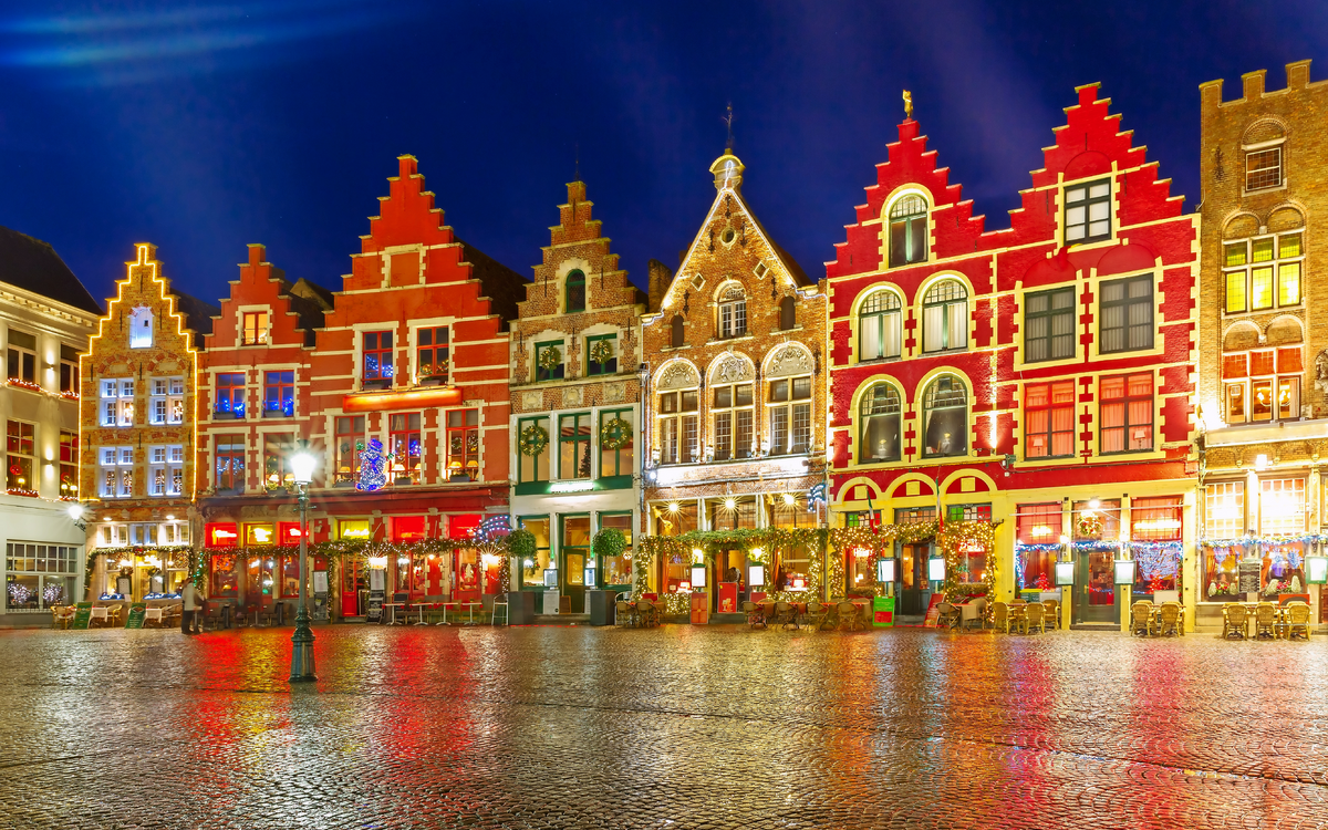 Weihnachtsmarkt in Brügge, Belgien