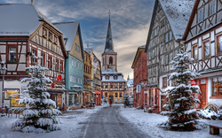 winterliches Lohr am Main