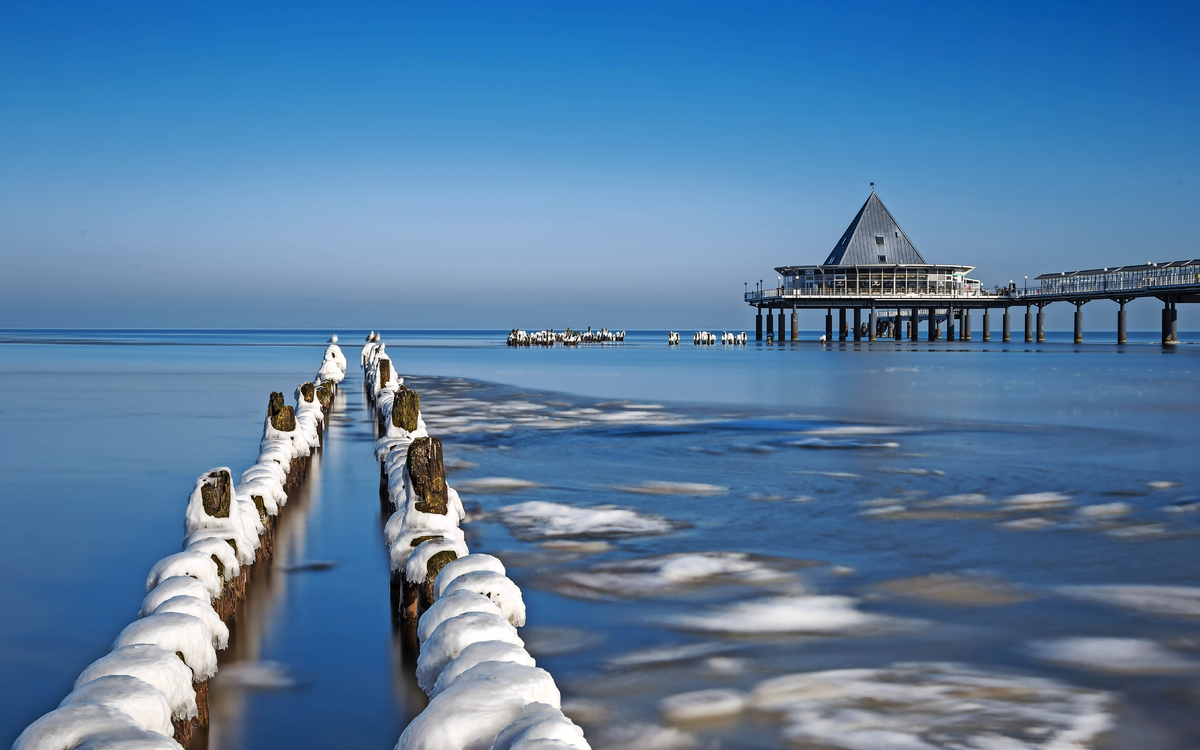Heringsdorf im Winter auf der Insel Usedom 