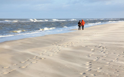 Nordseestrand im Winter auf Spiekeroog