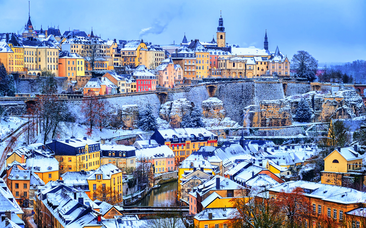 Luxemburg-Stadt im Winter, Luxemburg