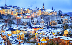Luxemburg-Stadt im Winter, Luxemburg