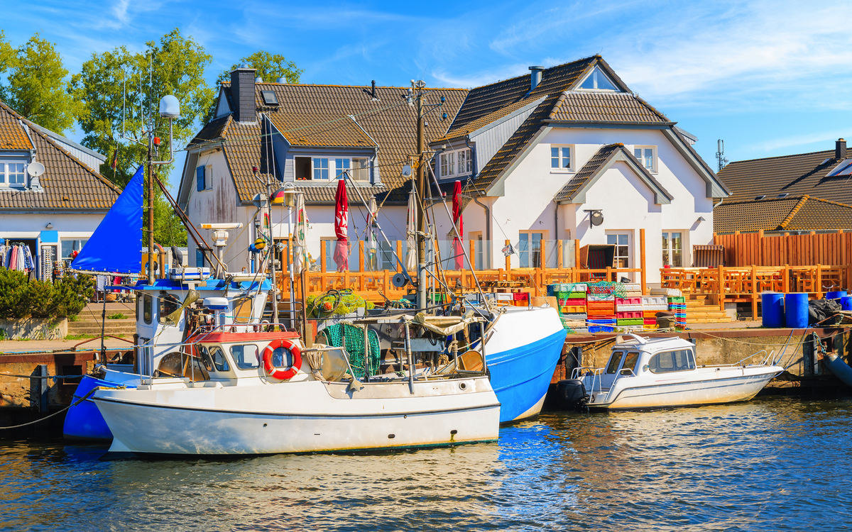 Fischerboote in Vitte auf der Insel Hiddensee
