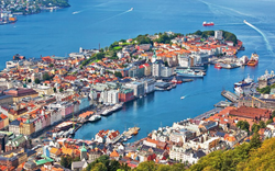 Hafenansicht Bergen, Norwegen
