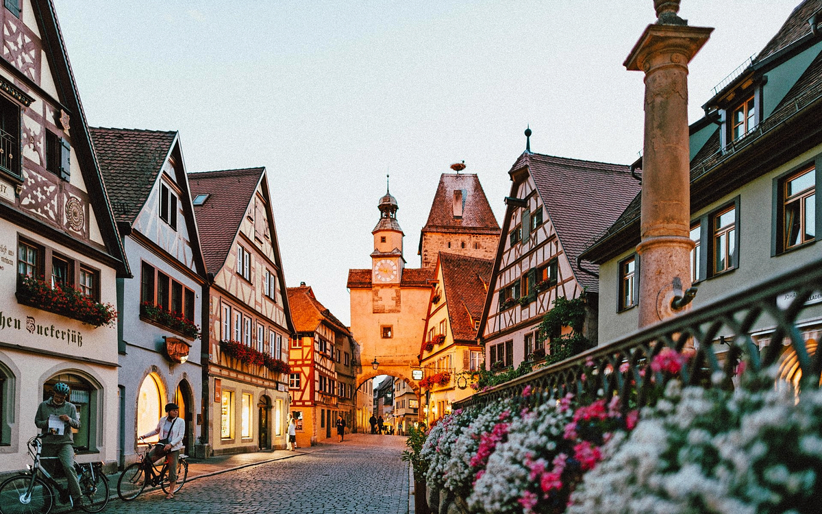 Rothenburg ob der Tauber in Bayern, Deutschland