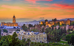 Skyline von Malaga, Spanien