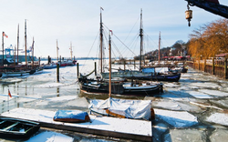 Hamburger Hafen im Winter