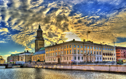 Göteborger Rathaus und die Deutsche Kirche