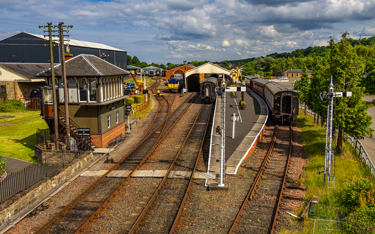 Hauptbahnhof der Bo'Ness and Kinneil Steam Railway