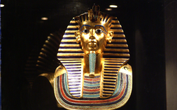 Die Totenmaske des Tutanchamun im Ägyptischen Museum Kairo