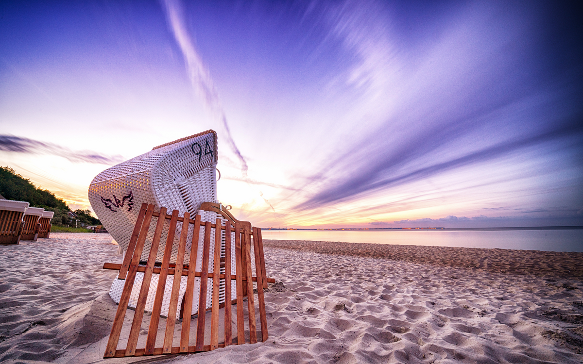 Strandkorb an der Ostsee 