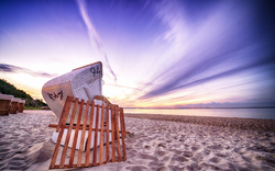 Strandkorb an der Ostsee 