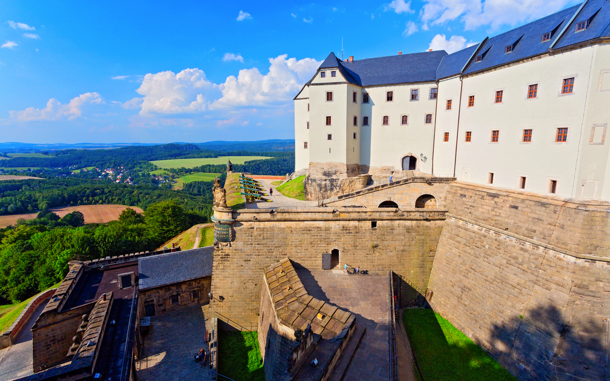 Festung Königstein im Elbsandsteingebirge, Deutschland