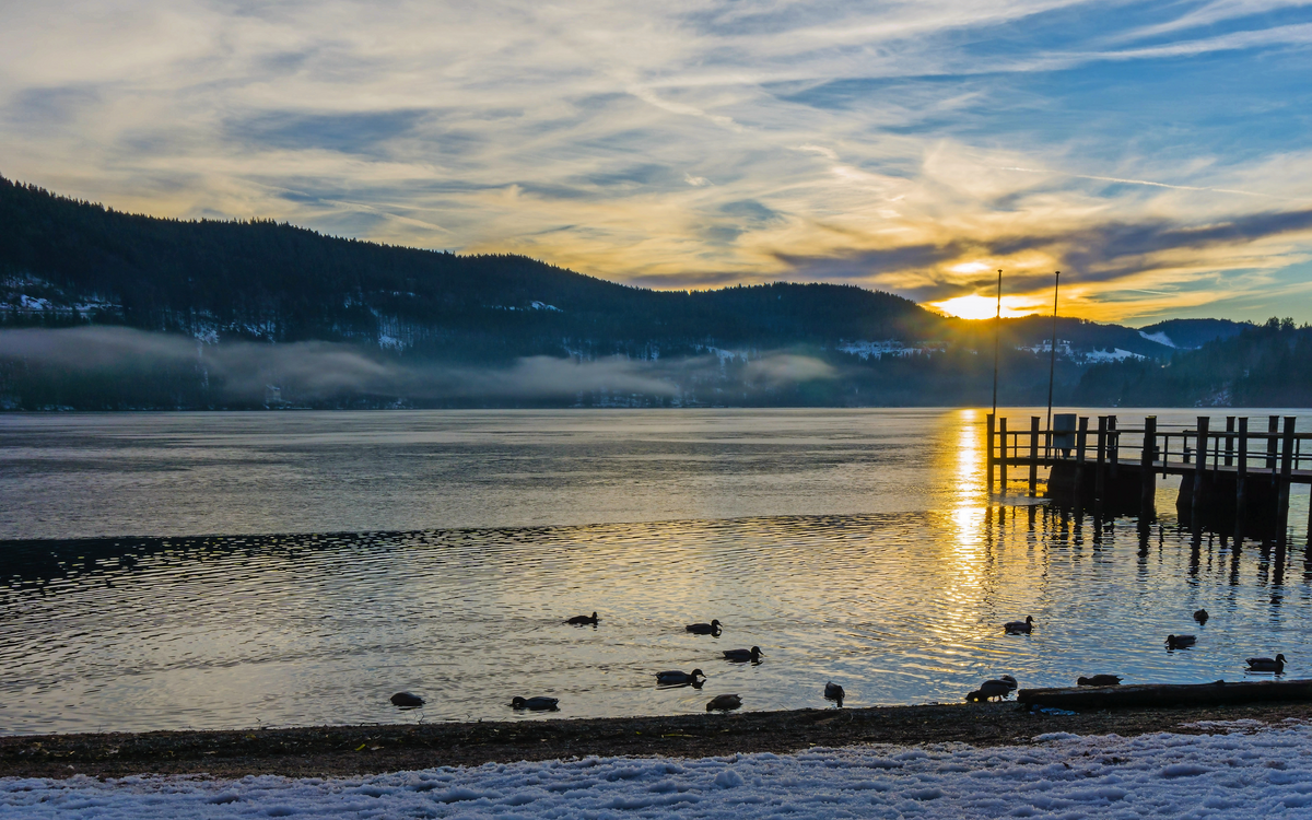Sonnenuntergang am Titisee