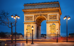 Der Arc de Triomphe in Paris