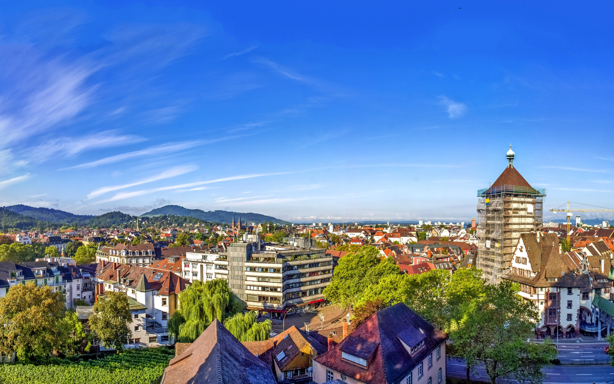 Panoramablick über Freiburg