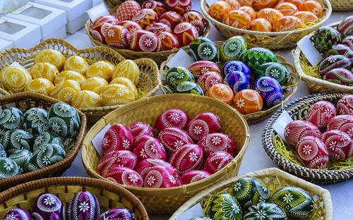 Bunte sorbische Ostereier
