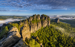 die Schrammsteine des Elbsandsteingebirges in Sachsen