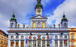 Rathausgebäude im Zentrum von Ceske Budejovice