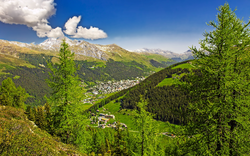 Davos und Schweizer Alpen vom Rinerhorn