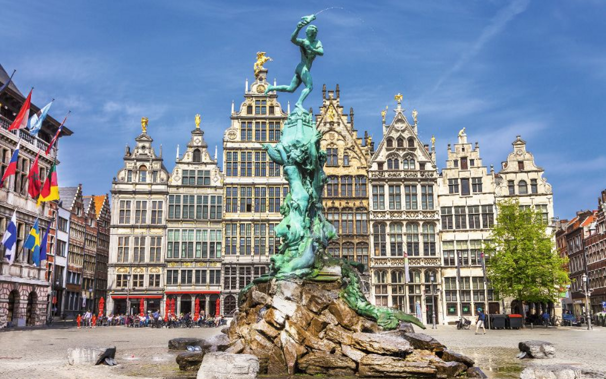 Traditionelle flämischer Architektur in Antwerpen
