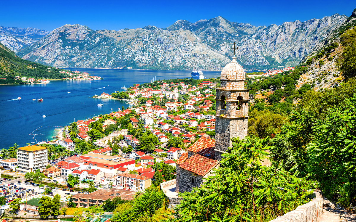 Kotor in der Bucht von Kotor, Montenegro