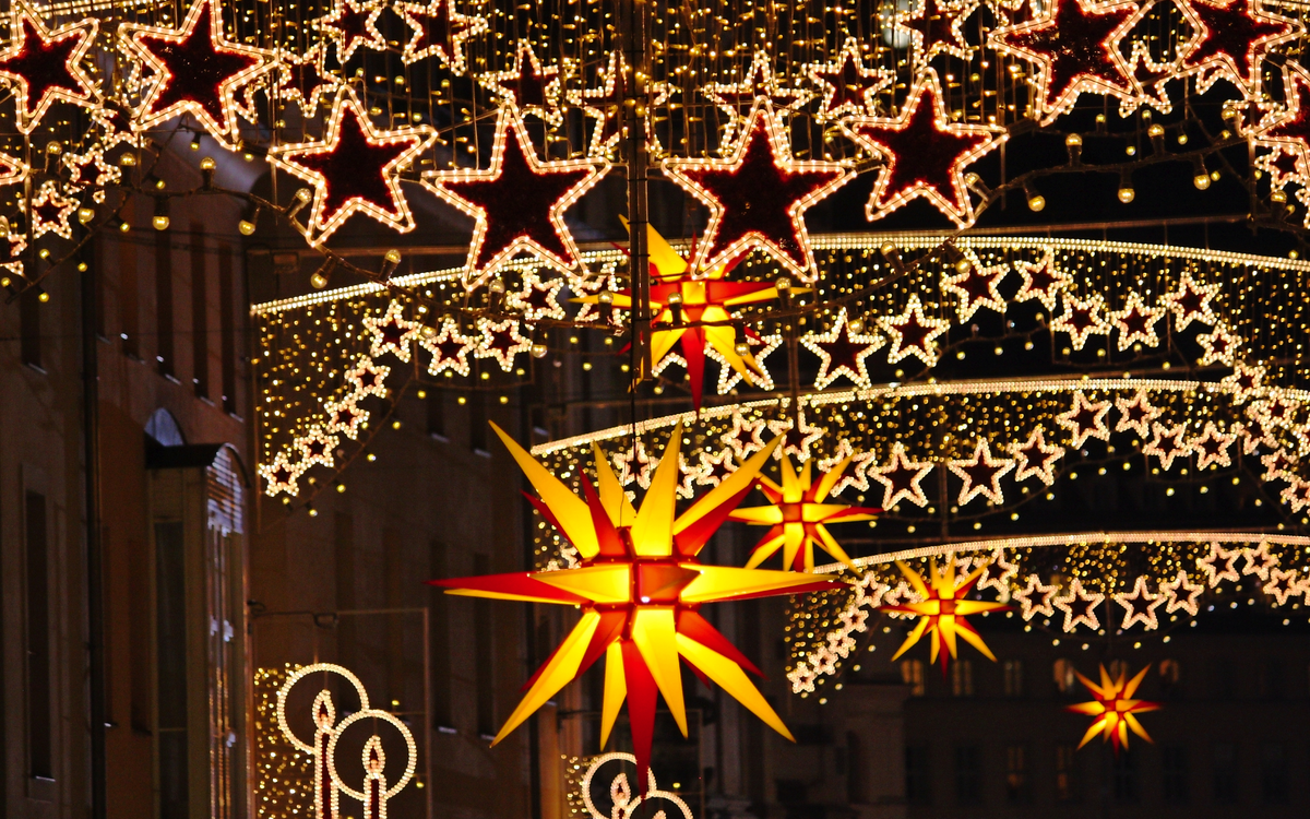 Striezelmarkt auf dem Altmarkt in Dresden, Deutschland